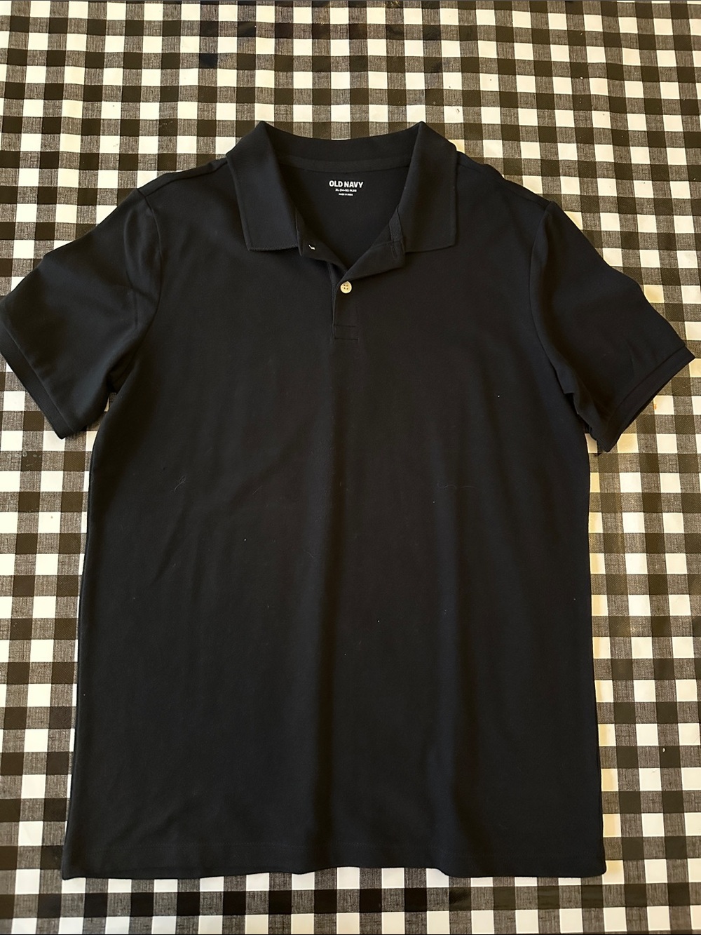 Old Navy Black Short-Sleeve Polo Shirt